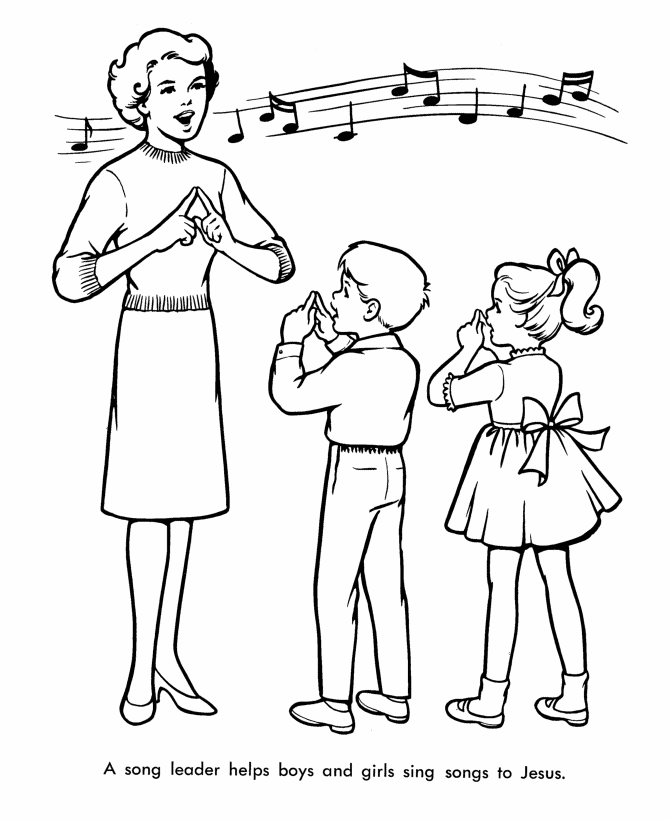 Christmas Choir Coloring Pages