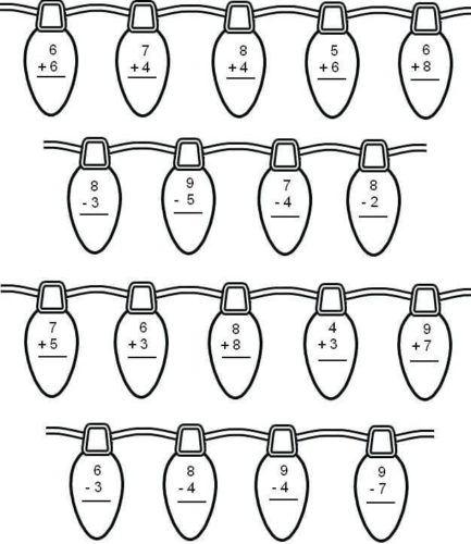 Christmas Color By Number Addition And Subtraction Printables