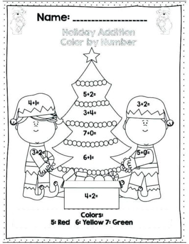 free printable christmas colornumber activity sheets and