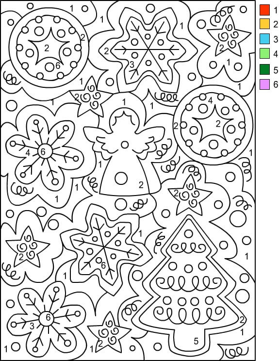 Free Printable Christmas Color By Number Activity Sheets And Coloring Pages