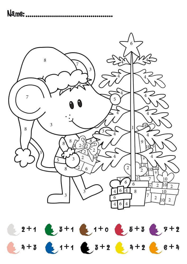 Christmas Color By Numbers Printables