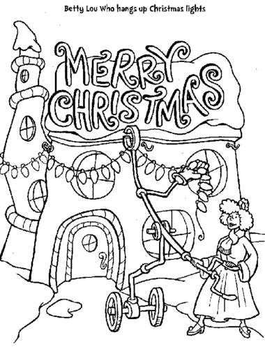 Christmas In Whoville Coloring Page