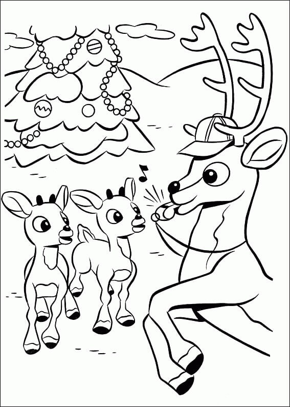 25 Free Rudolph The Red Nosed Reindeer Coloring Pages Printable