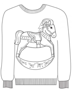 Christmas Sweater Coloring Page Christmas Sweater Coloring Page