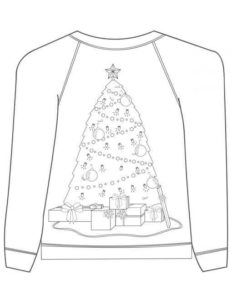 Christmas Tree Ugly Christmas Jumper Coloring Page Christmas Tree Ugly Christmas Jumper Coloring Page
