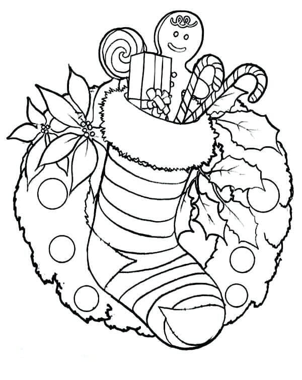 Free Printable Christmas Wreath Coloring Pages Coloring Pages