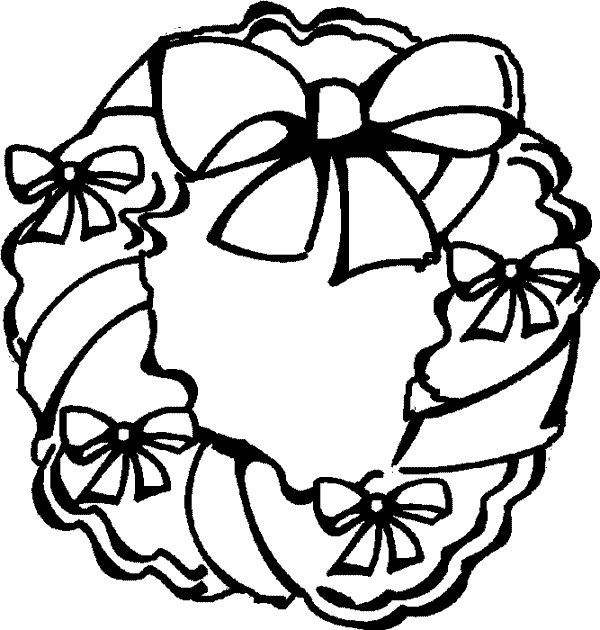 Christmas Wreath Coloring Pages For Prechoolers