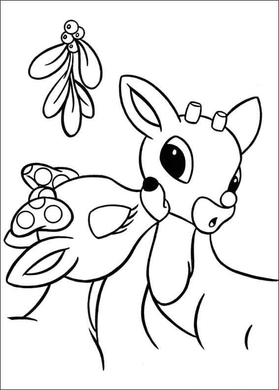 Clarice And Rudolph Coloring Page