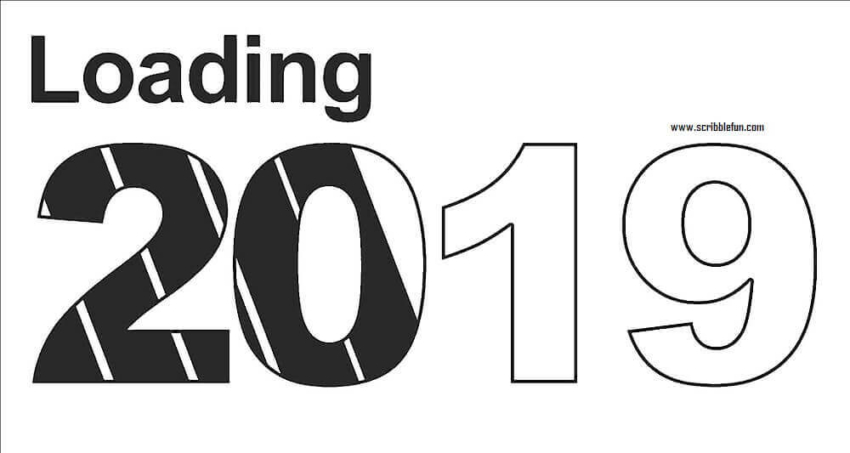 Free New Year 2019 Coloring Pages Printable