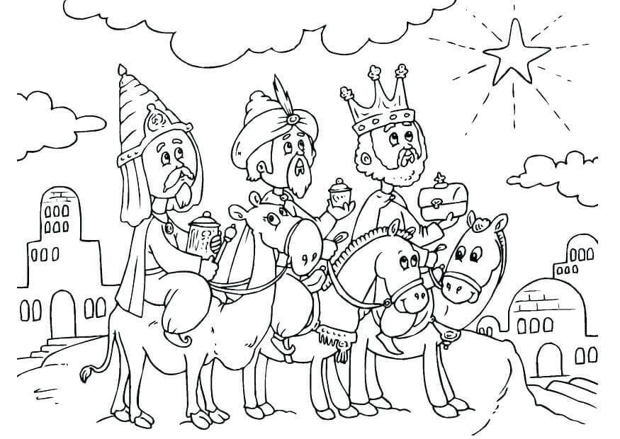 three kings day coloring pages