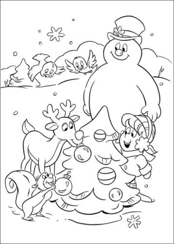Free Printable Frosty The Snowman Coloring Pages