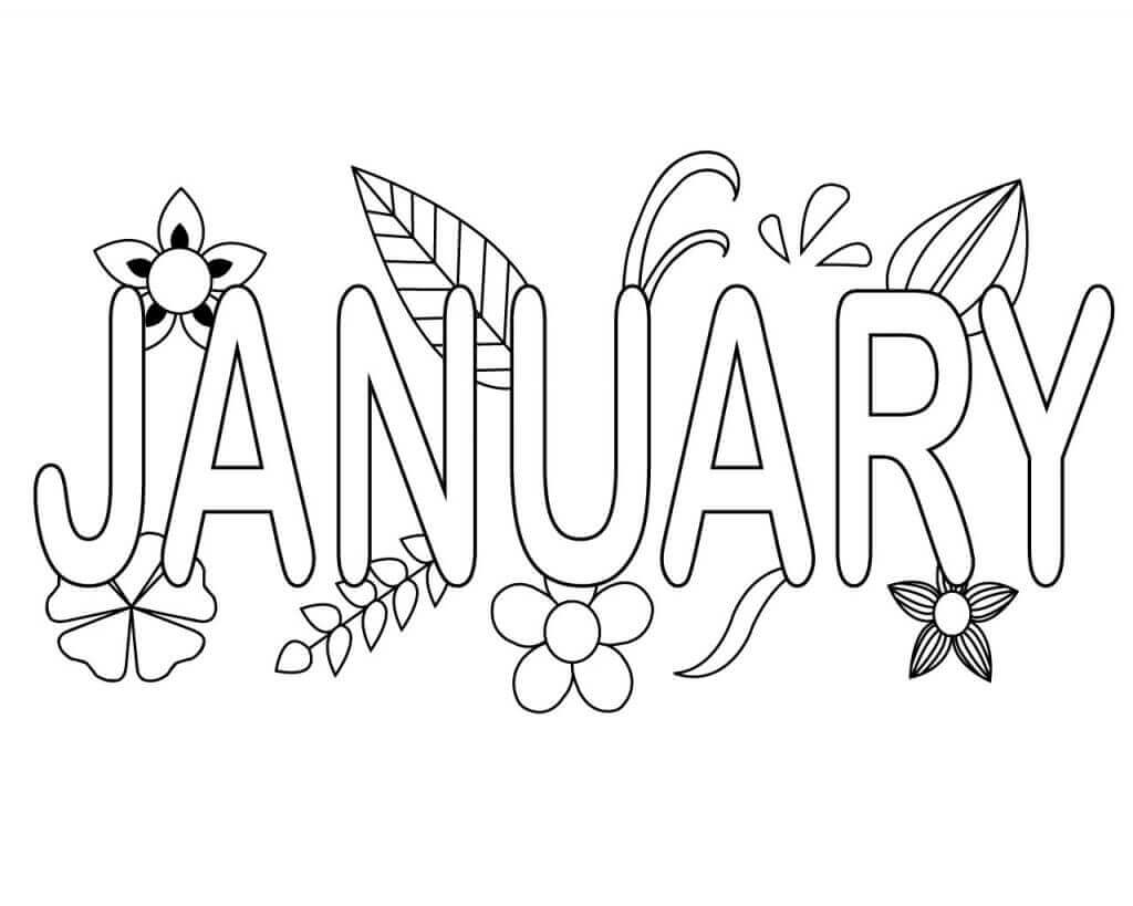 Free January Coloring Pages Printable