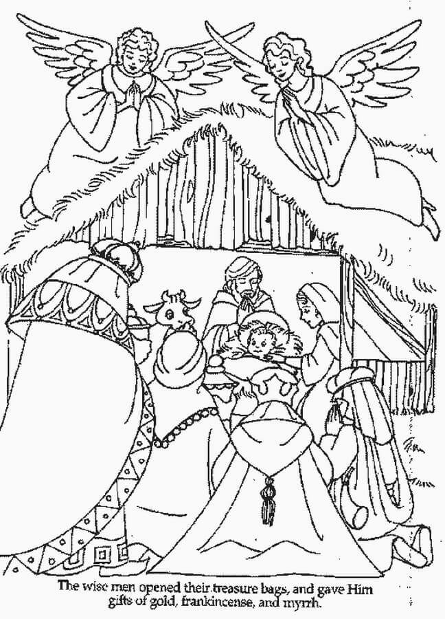 Free Printable Nativity Characters Coloring Pages