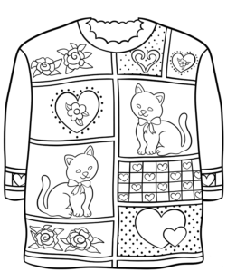 Free Printable Ugly Christmas Sweater Coloring Page Free Printable Ugly Christmas Sweater Coloring Page