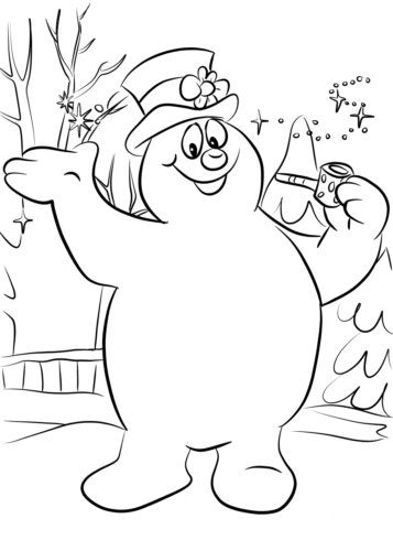 Frosty Coloring Page Printable