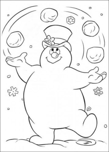 Frosty Snowman Coloring Pages Printable