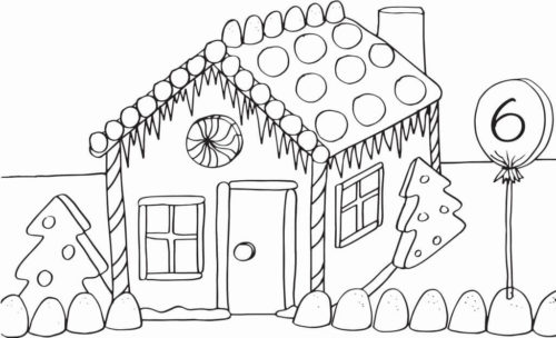 Gingerbread House Coloring Pages For Preschooler