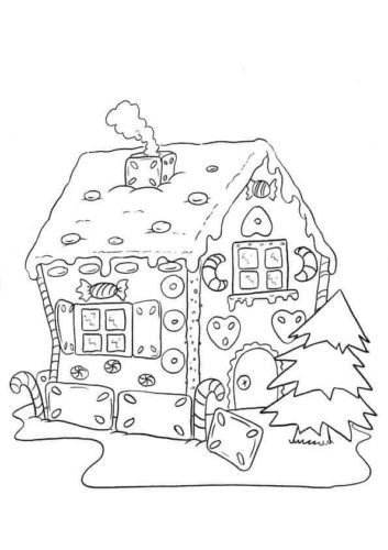Gingerbread House Coloring Pictures