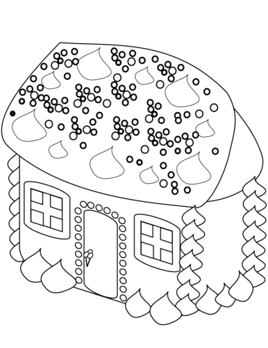 Gingerbread House Coloring Sheets To Print