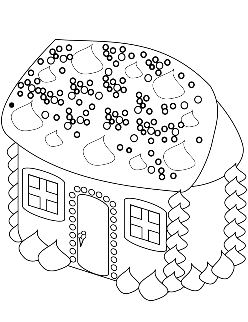 30 Free Gingerbread House Coloring Pages Printable