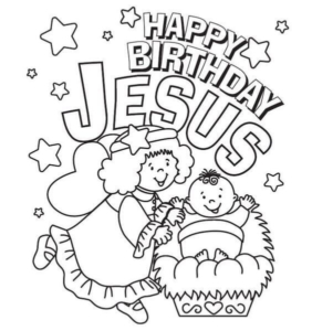 Happy Birthday Jesus Coloring Pages Happy Birthday Jesus Coloring Pages