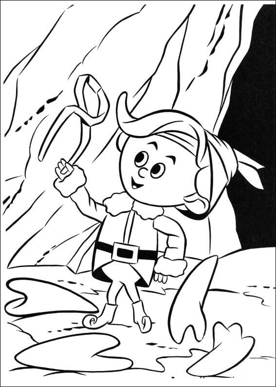 Hermey From Rudolph The Red Nosed Reindeer Coloring Page