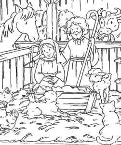 Joseph And Mary With Jesus Coloring Page Joseph And Mary With Jesus Coloring Page