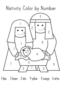 Nativity Color By Number Printable Nativity Color By Number Printable