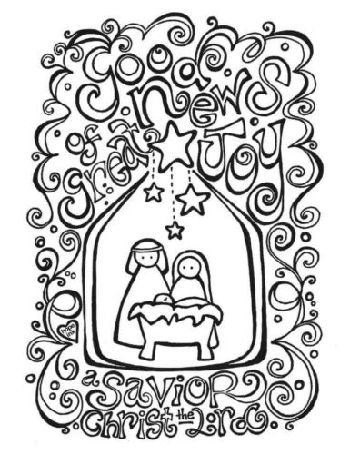 Nativity Coloring Pages For Adults