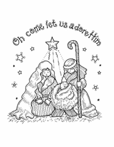 Nativity Coloring Pages To Print Nativity Coloring Pages To Print