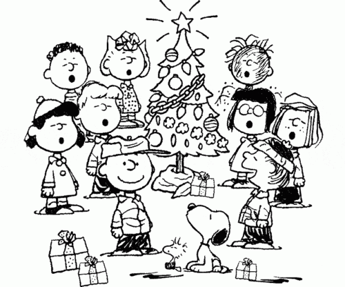 Peanuts Charlie Brown Christmas Coloring Pages