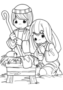 Precious Moments Nativity Coloring Page Precious Moments Nativity Coloring Page