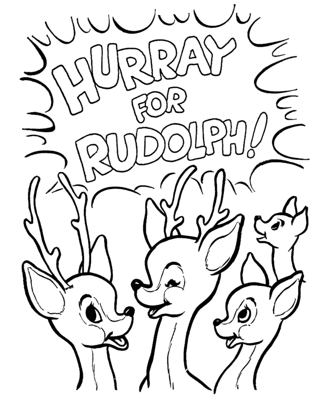 Rudolph Coloring Images Printable