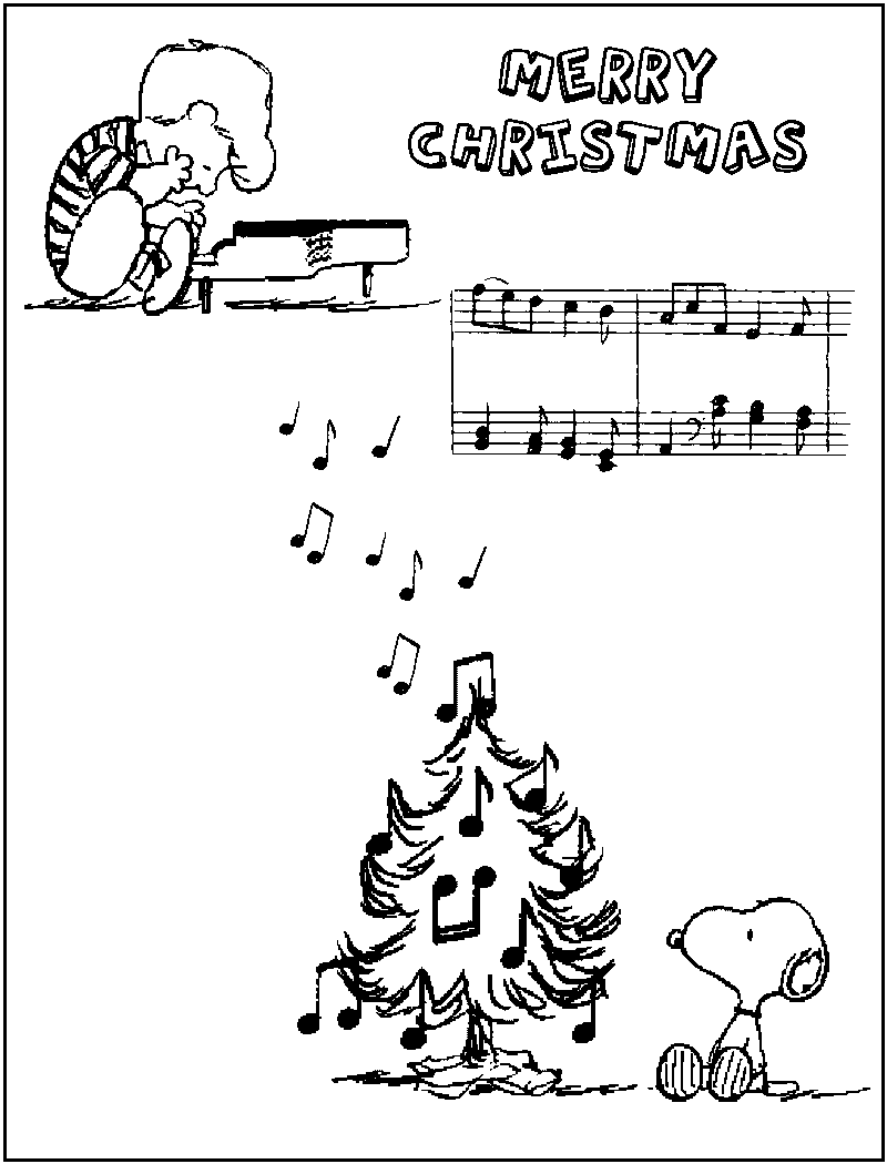 Free A Charlie Brown Christmas Coloring Pages Printable