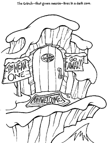 The Grinch House Coloring Page