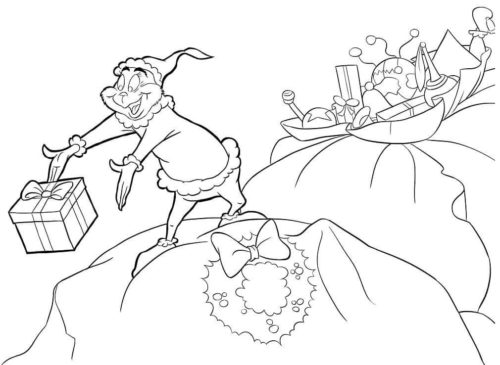 The Grinch Who Stole Christmas Coloring Pages Printable