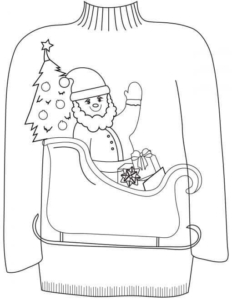 Ugly Christmas Sweater Coloring Pages Free Printable Ugly Christmas Sweater Coloring Pages Free Printable