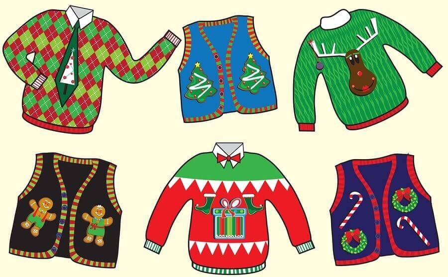 Free Ugly Christmas Sweater Coloring Pages Printable