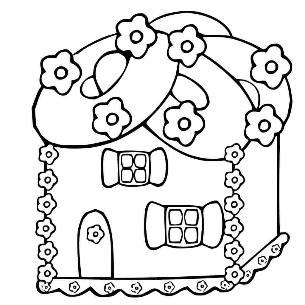 30 Free Gingerbread House Coloring Pages Printable