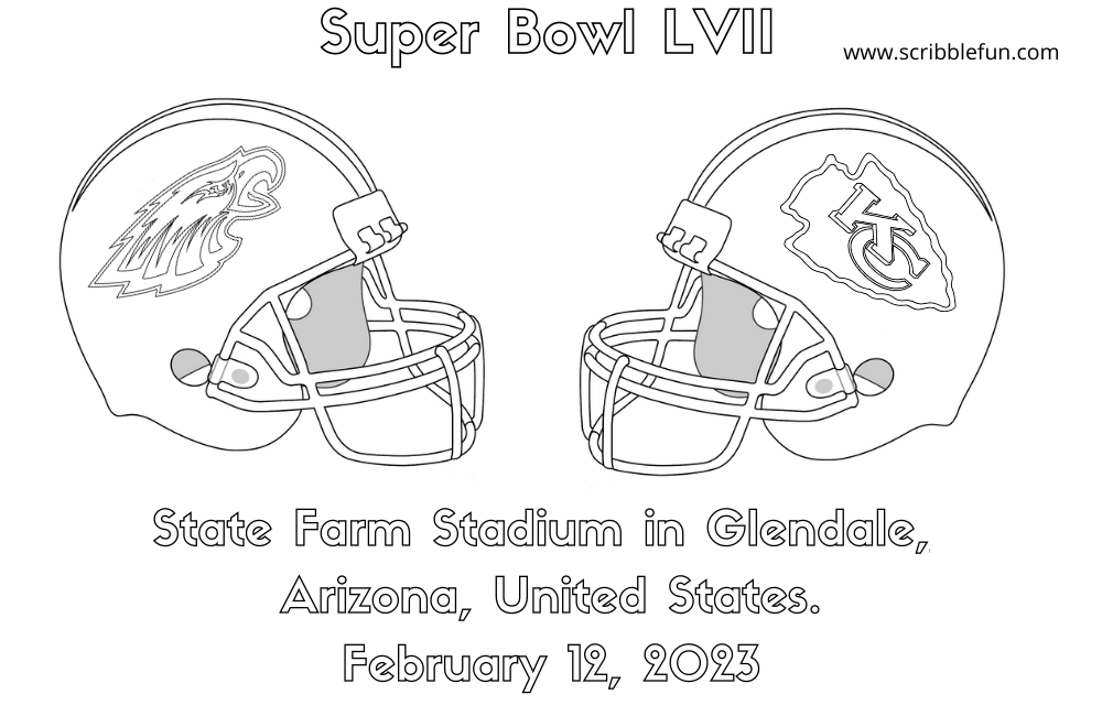 57th Super Bowl 2023 Coloring Pages