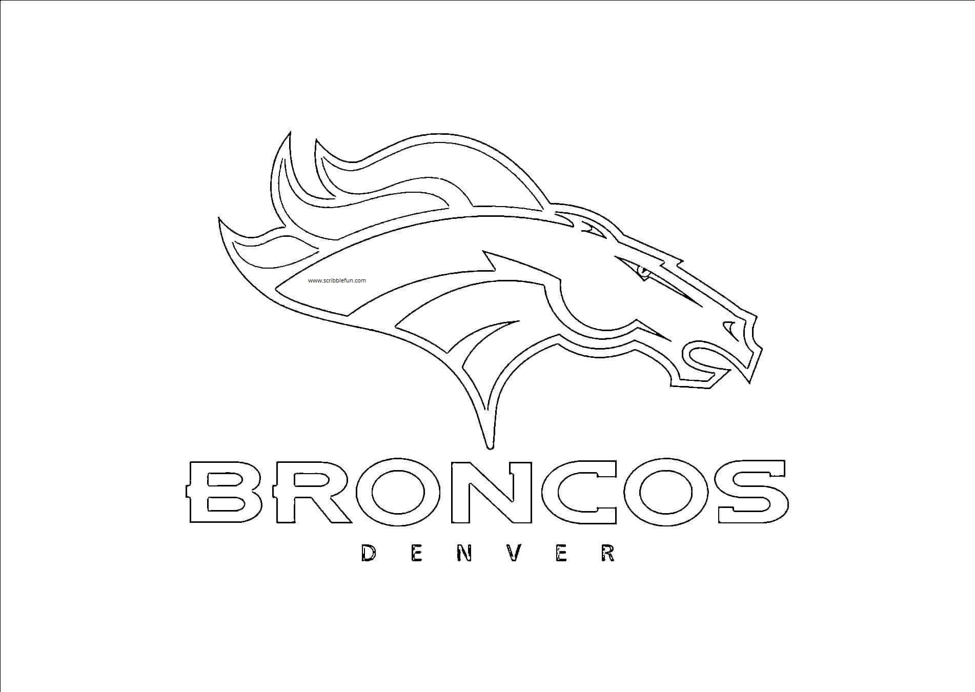 Broncos Denver Coloring Image