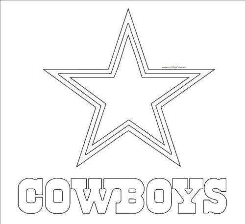 Dallas Cowboys NFL Colouring Page