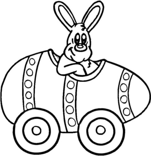 Easter Bunny Coloring Image Printable
