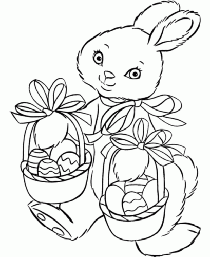 Easter Bunny Coloring Pictures