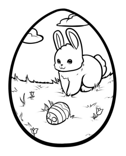 Easter Egg Artwork Coloring Page