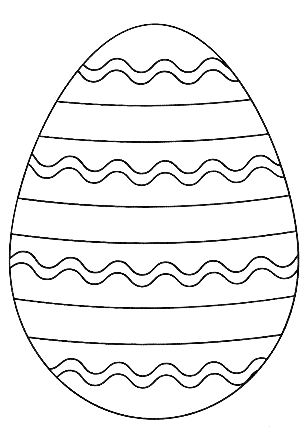 Easter Egg Coloring Page For Preschoolers