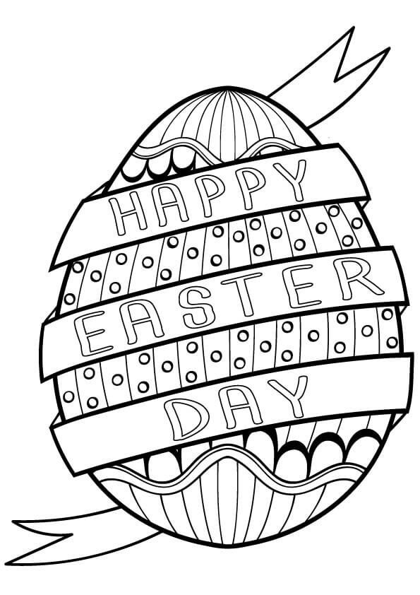 Fancy Easter Egg Coloring Page