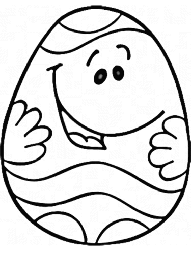 Funny Easter Egg Coloring Page