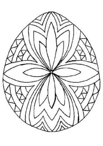 Geometric Easter Egg Coloring Pages