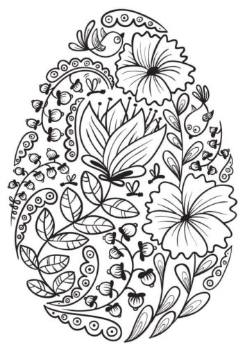 Intricate Easter Eggs Coloring Pages